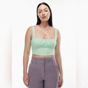 Wilfred Free Aritzia Orbit Tank Top Alien Green Size XS
